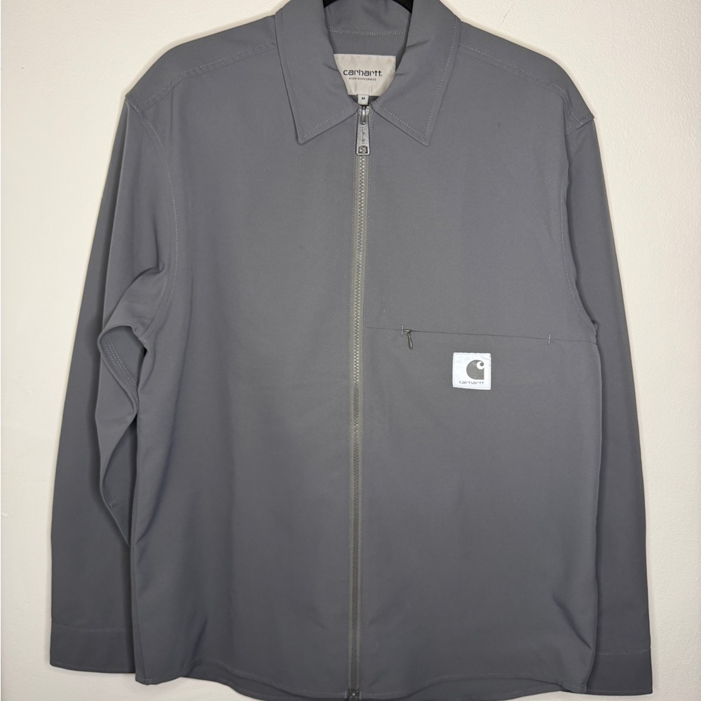 Carhartt WIP Gray Zip-Up Colewood Shirt
